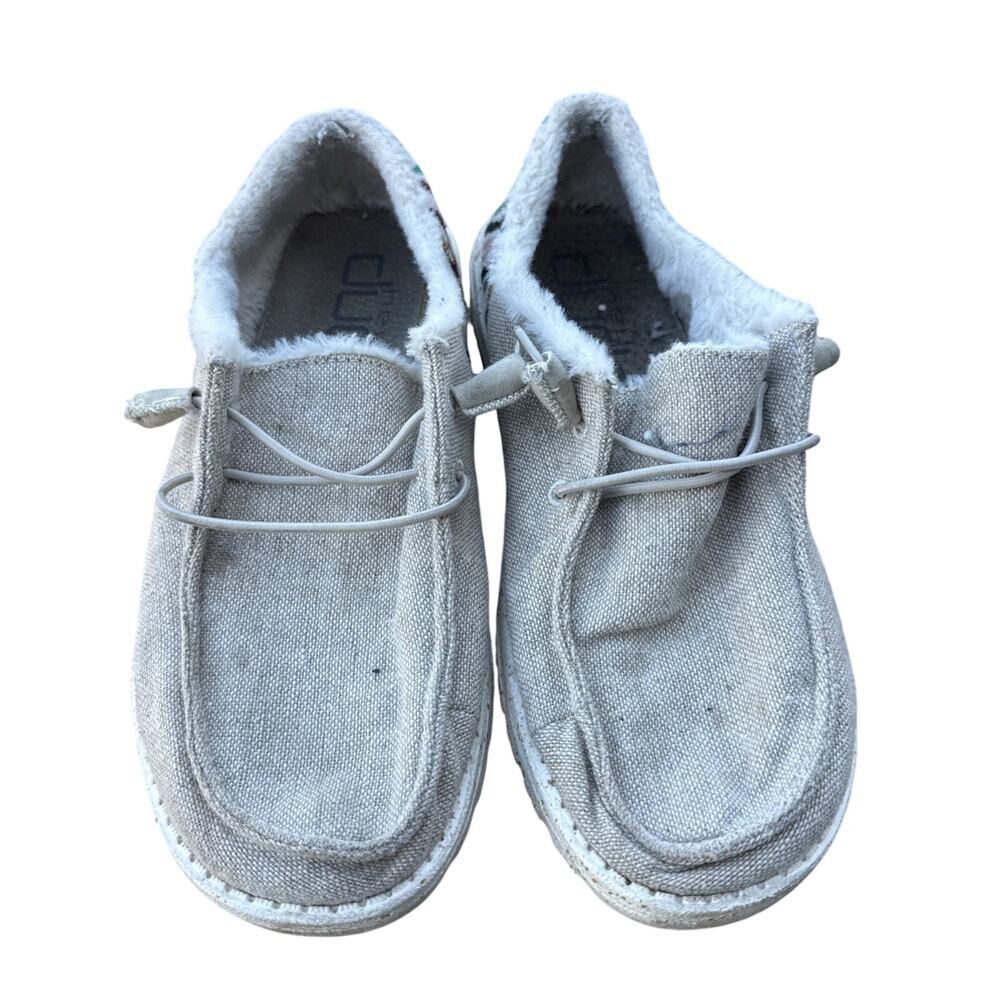 Hey Dude Wendy Funk Wool Women's 9 EU 40 Shoes Slip On Beige Western Aztec Fur